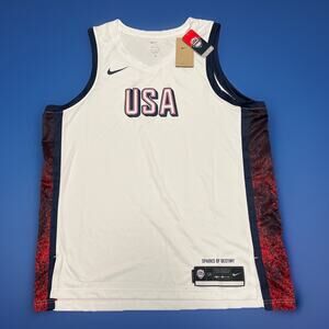Nike USA Basketball Jersey Mens White Limited Edition Paris 2024 Olympics 2XL